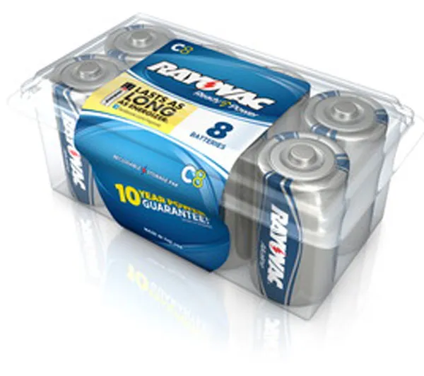 Rayovac / Spectrum Ray-o-vac Alkaline Battery C 8 Pack - View 2