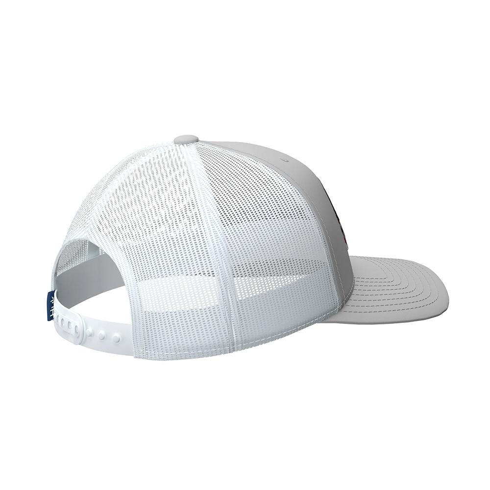 Huk Trophy Flag Trucker Hat Light Grey - View 2