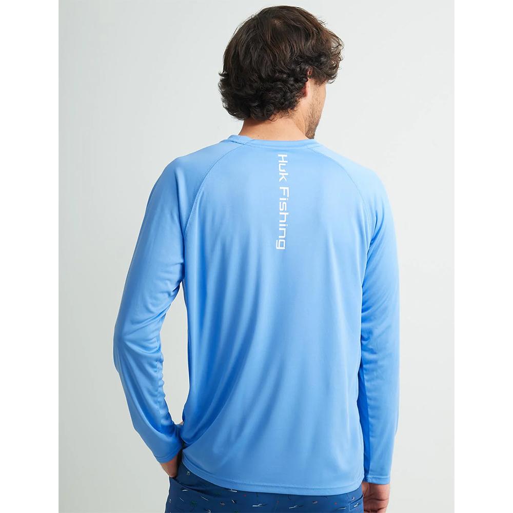 Huk Vented Pursuit Long Sleeve Shirt Marolina Blue S - View 2