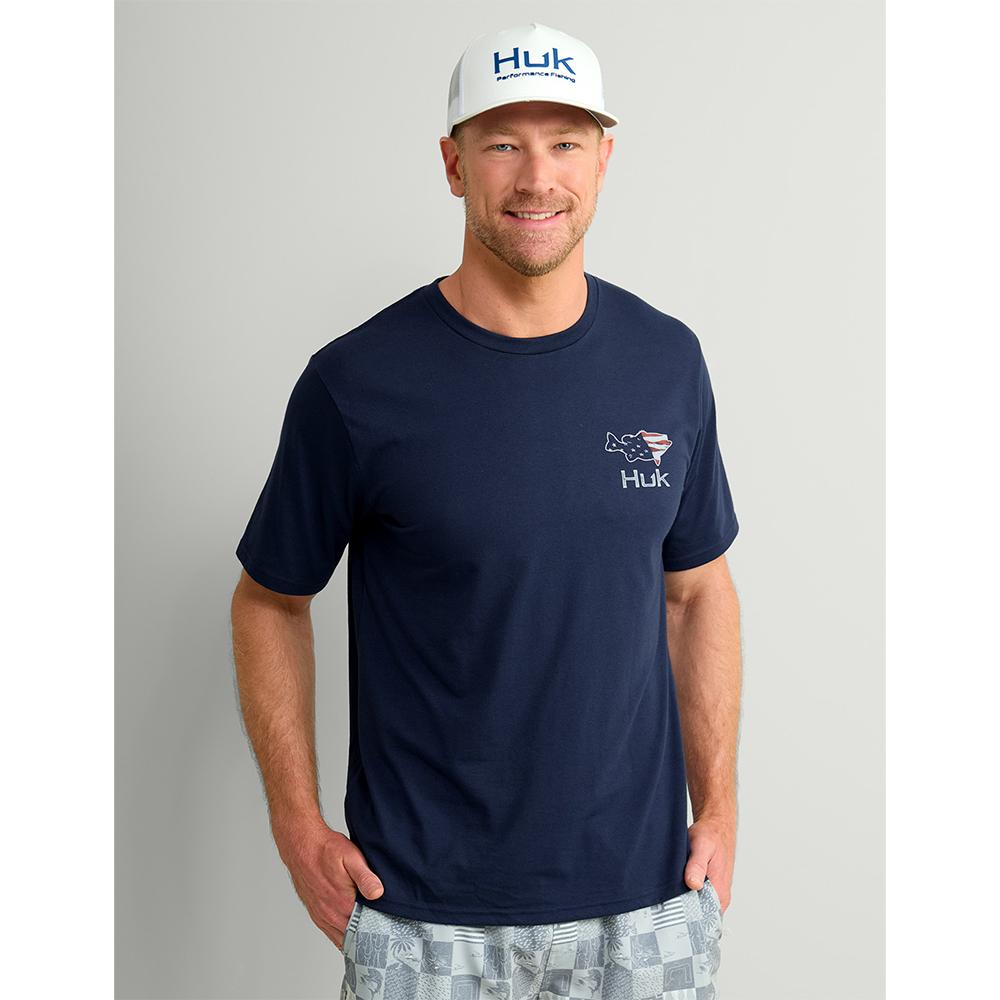 Huk Fish Flag Short Sleeve Shirt Naval Academy S - View 2