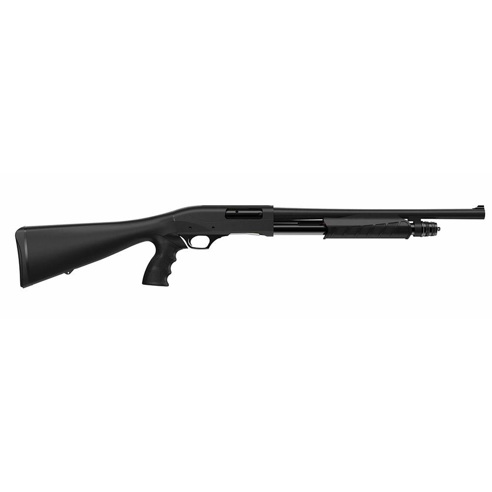 Retay GPSTACPG18 12 Gauge Pump 18.5" 4+1 Black Synthetic Stock - View 2