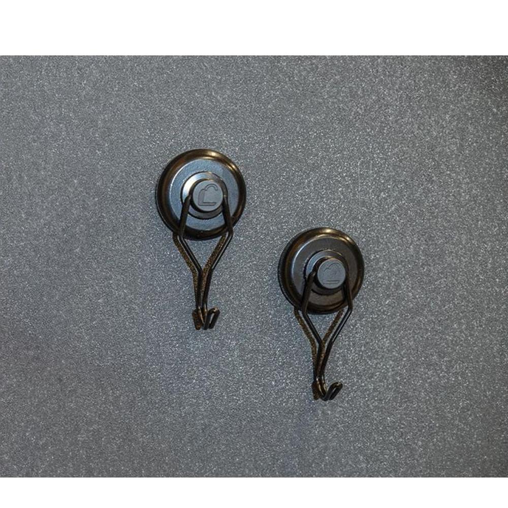 Lockdown Magnetic Hook 2 Pack Black Steel Storage Accessory 20 lbs Capacity - View 2