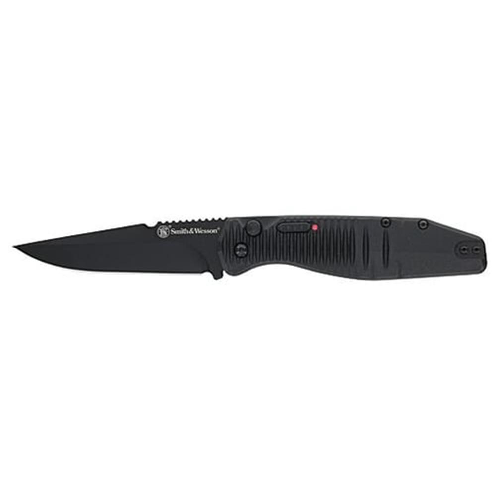 Smith & Wesson 1215357 Folding Knife Plain Push Button Blade - View 2