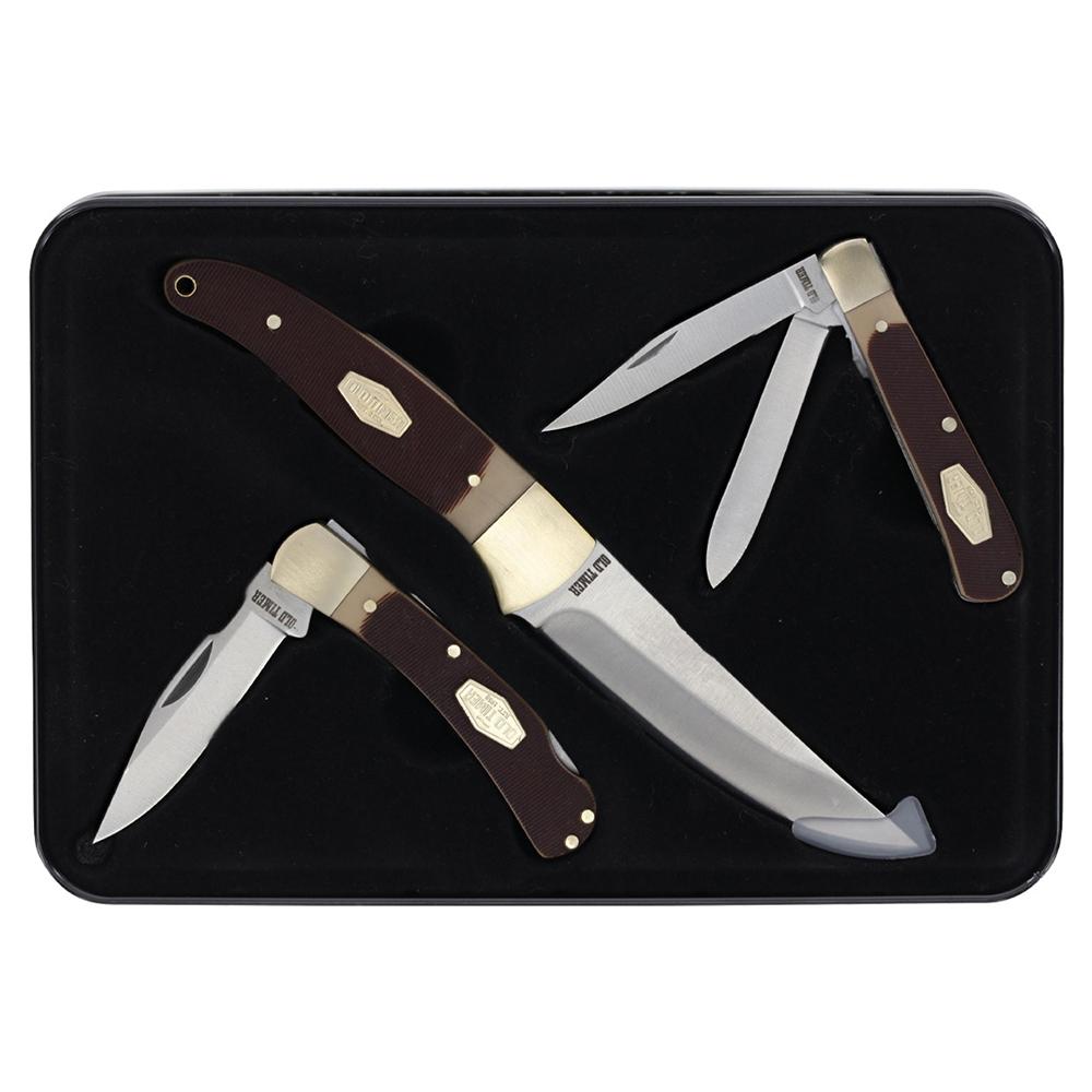Old Timer 1227061 Fixed/2 Folder Combo Sawcut Handle Gift Tin - View 2