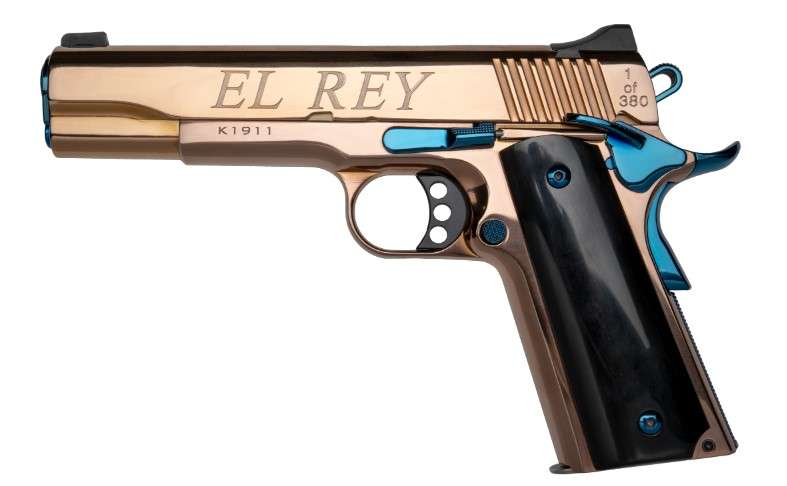 Kimber 10231 1911 El Rey .38 Super 9rd 5" Rose Gold Engraved Handgun - View 2
