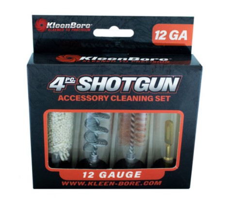 KleenBore 12GA-SET Shotgun Accessory Cleaning Set 12 Gauge Shotgun #8-32 Thread Cotton Mop/Bore Brush Bronze Bristles - View 2