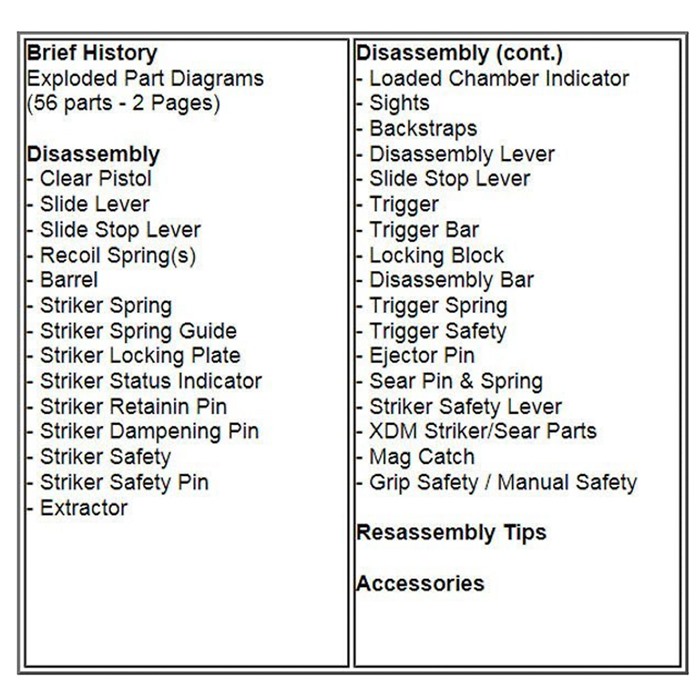 GUN-GUIDES ASSEMBLY AND DISASSEMBLY GUIDE FOR THE SPRINGFIELD XD & XDM - View 3