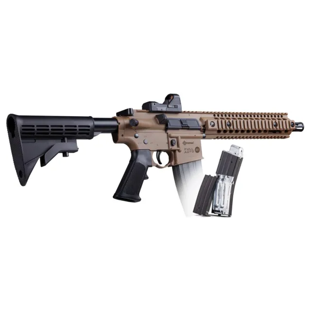 Crosman CFAR1X Full Auto R1 BB Airgun, CO2, 430 FPS, Red Dot, Dark Earth - View 2