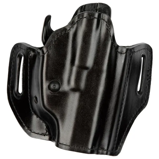Bianchi 58351 Allusion Assent Pro-Fit OWB Size 13 Black Leather Belt Slide for Springfield XDS/Ruger American Pistol/Glock 17/22 Up to 1.50" Wide Right Hand - View 2