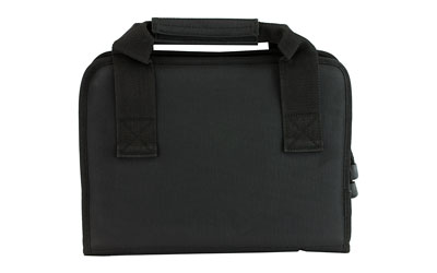 UTG PVC-PC02B Deluxe Double Pistol Case, Black, 1680D Polyester, 13"x10" - View 3