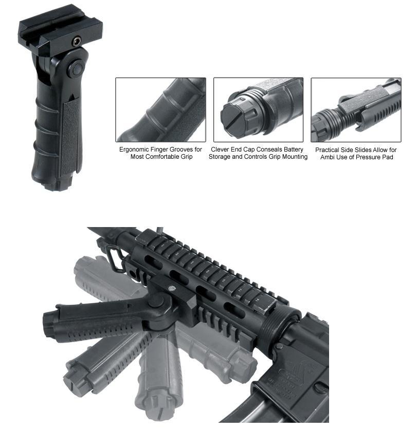 Leapers RBFGRP170B Vertical Foregrip Black Polymer 5-Position Adjustable - View 2