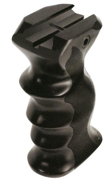 UTG RBFGRP172B Combat Foregrip Black Polymer with Storage Compartment - View 2