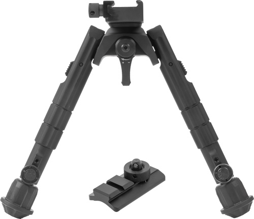 Leapers TLBP01B Bipod 7-9" Black Anodized Aluminum with Rubber Feet - View 2