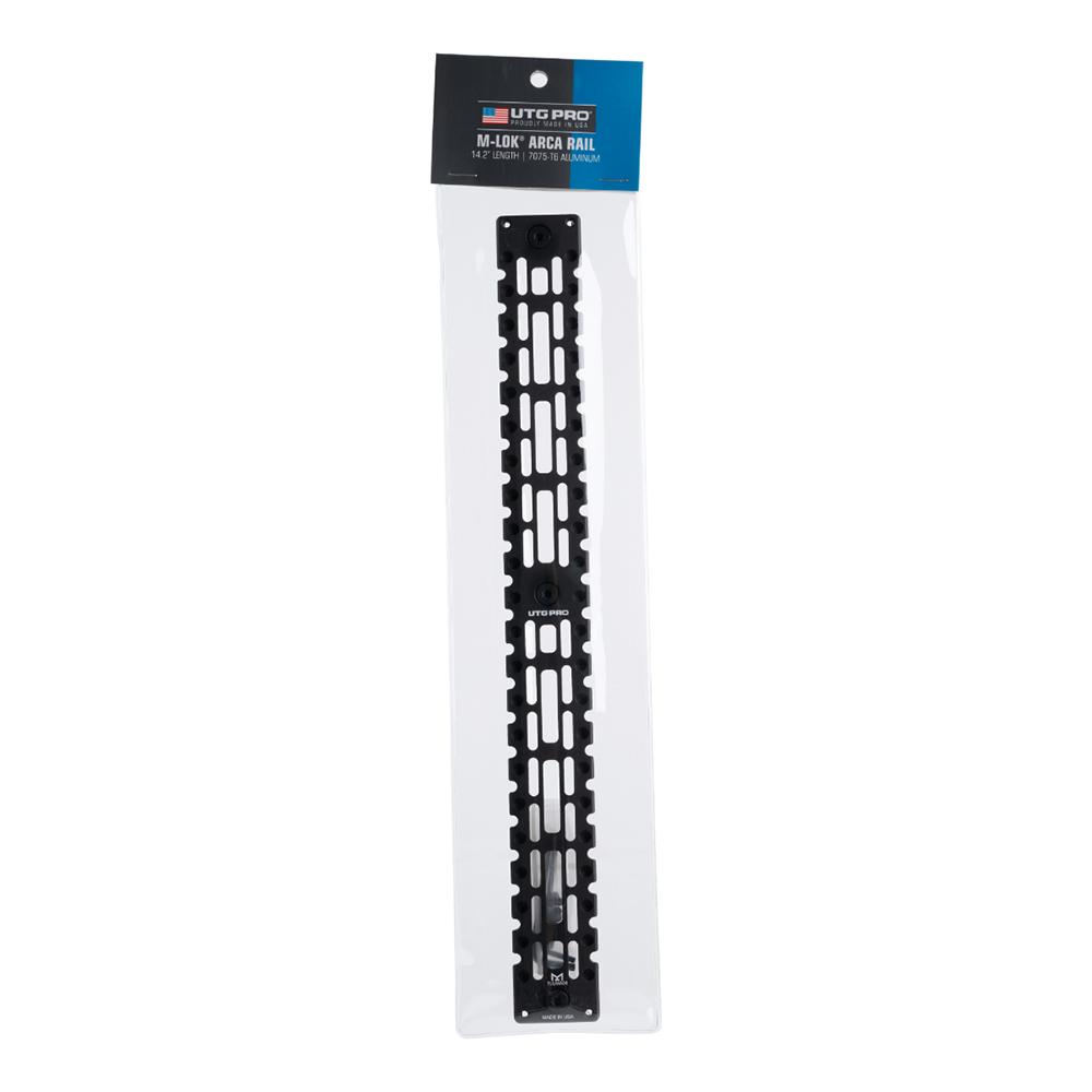 UTG TLUMA04 M-LOK Arca Rail 7075-T6 Aluminum 14.2" Black - View 2