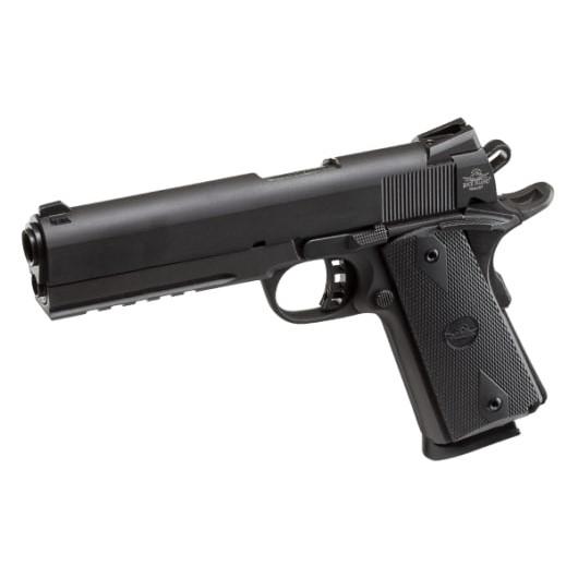 Rock Island TAC Standard FS 45 ACP 8-Round Pistol, Black Parkerized, 5" Rifled Barrel, Full Tactical Rail, Low-Profile Rear Sight, Skeletonized Hammer & Trigger, Polymer Checkered Grips - View 2