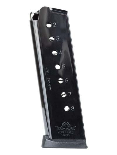 Rock Island 54169 1911 Blued 8rd Magazine for .45 ACP Full Size Armory - View 2