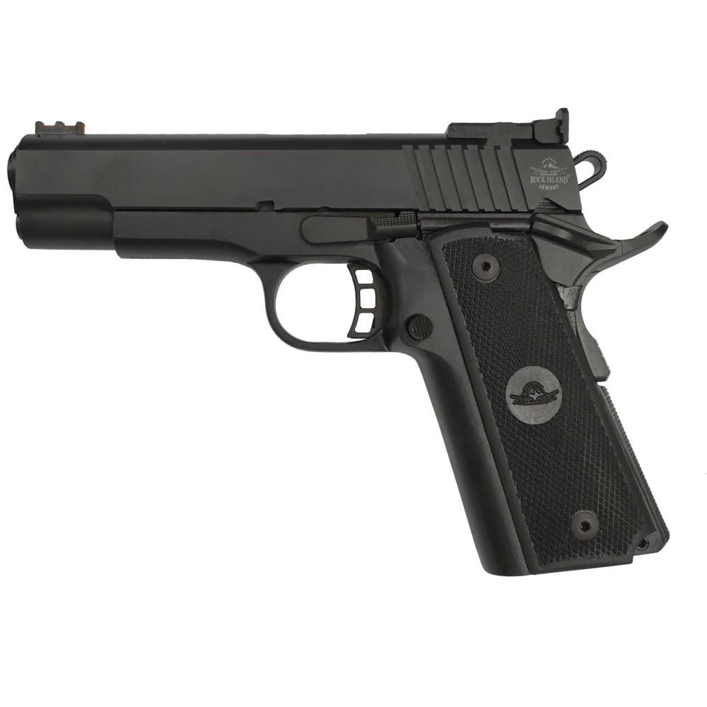 Rock Island 56878 TCM Standard Armorlube MS Mid-Size, Black PECVD Coated 4.20" Steel Ramped Barrel, 22 TCM, 17+1 Capacity, Black Polymer Grip - View 2
