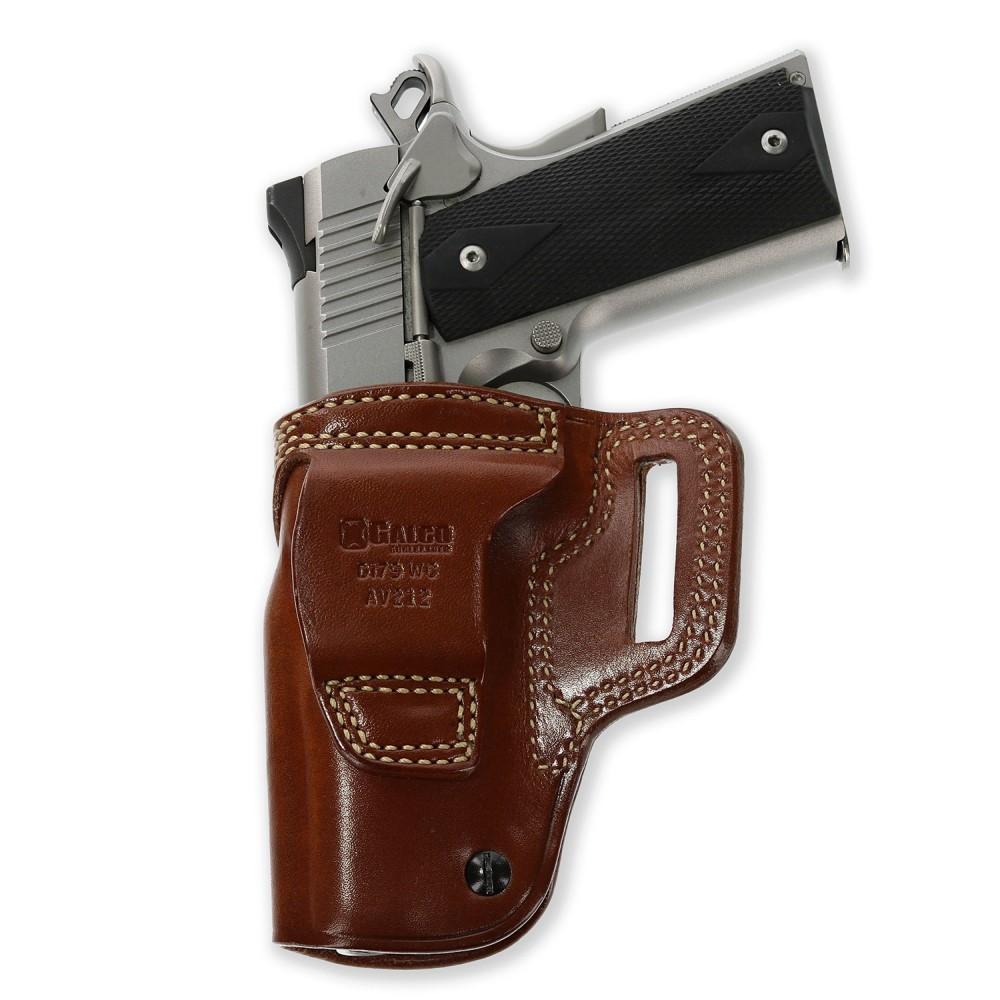 Galco AV266R Avenger Tan Leather OWB Holster for 4-4.25" 1911 Pistols - View 2