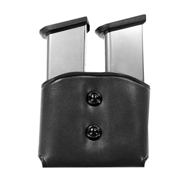 Galco DMC22B Double Mag Carrier Black Leather Belt Loop 1.5-1.75" - View 2