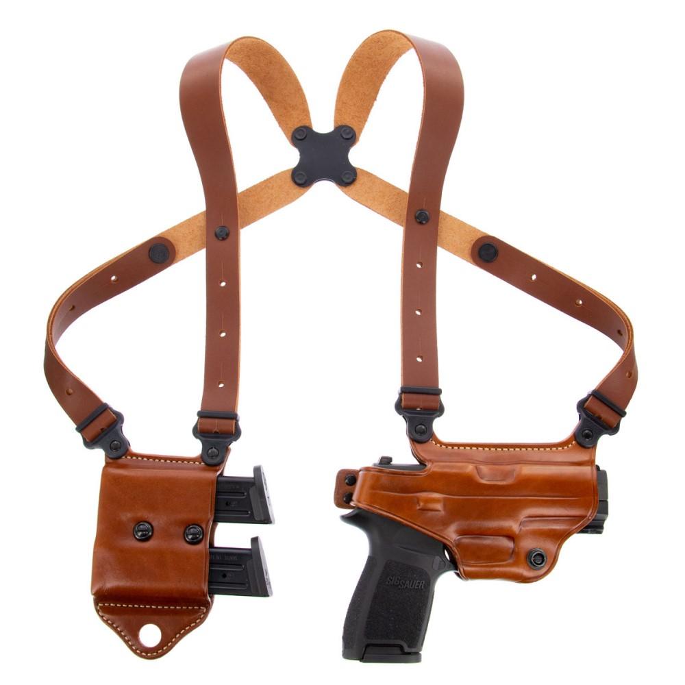 Galco MCII212 Miami Classic II Shoulder Holster Tan Leather 1911 5" Right - View 2