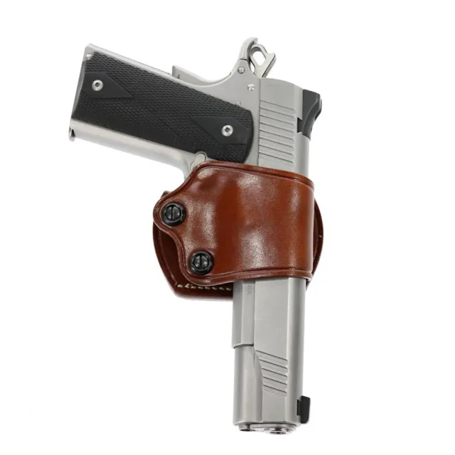 Galco YAQ212 Yaqui OWB Tan Leather Belt Slide Holster for 1911 3-5" - View 2