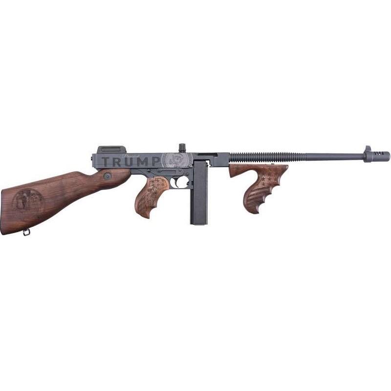 Auto Ordnance 1927A-1 Deluxe Trump Saves America Semi-Automatic Rifle, .45 ACP, Sniper Gray Cerakote, 16.5" Finned Barrel, Adjustable Sight, Walnut Stock, 50-Round Drum, 20-Round Stick Magazines - View 2