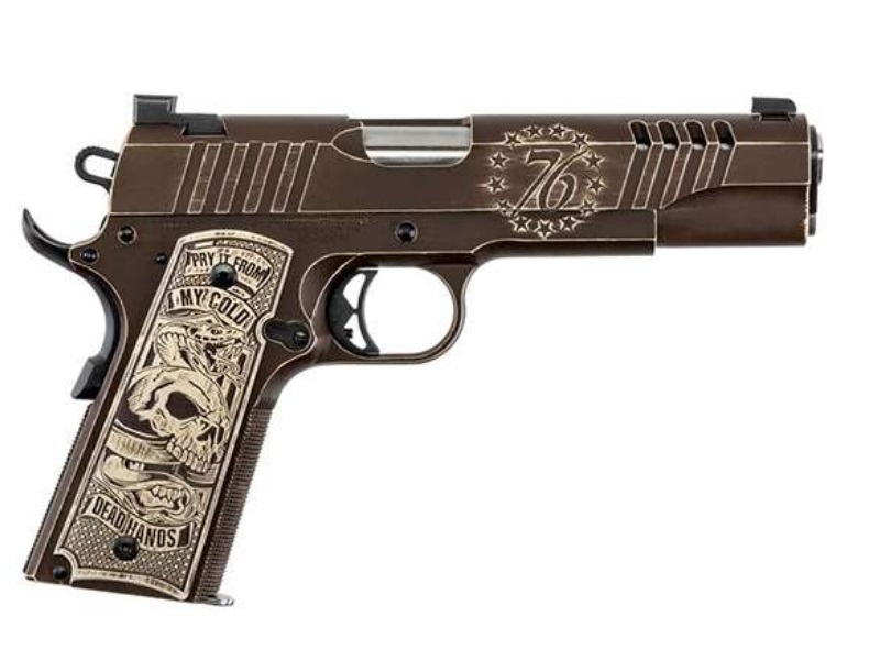 Auto-Ordnance Cold Dead Hands 1911, .45 ACP, 5" Barrel, TruGlo Sights, Custom Engraved Aluminum Grips, Stainless Steel, Cerakote Finish, 7-Round Capacity - View 2