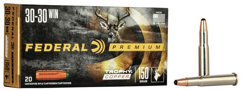 Federal Premium Trophy Copper .30-30 Win, 150 Grain, 2300 ft/sec Velocity, 20 Rounds per Box, 10 Boxes per Case - View 2
