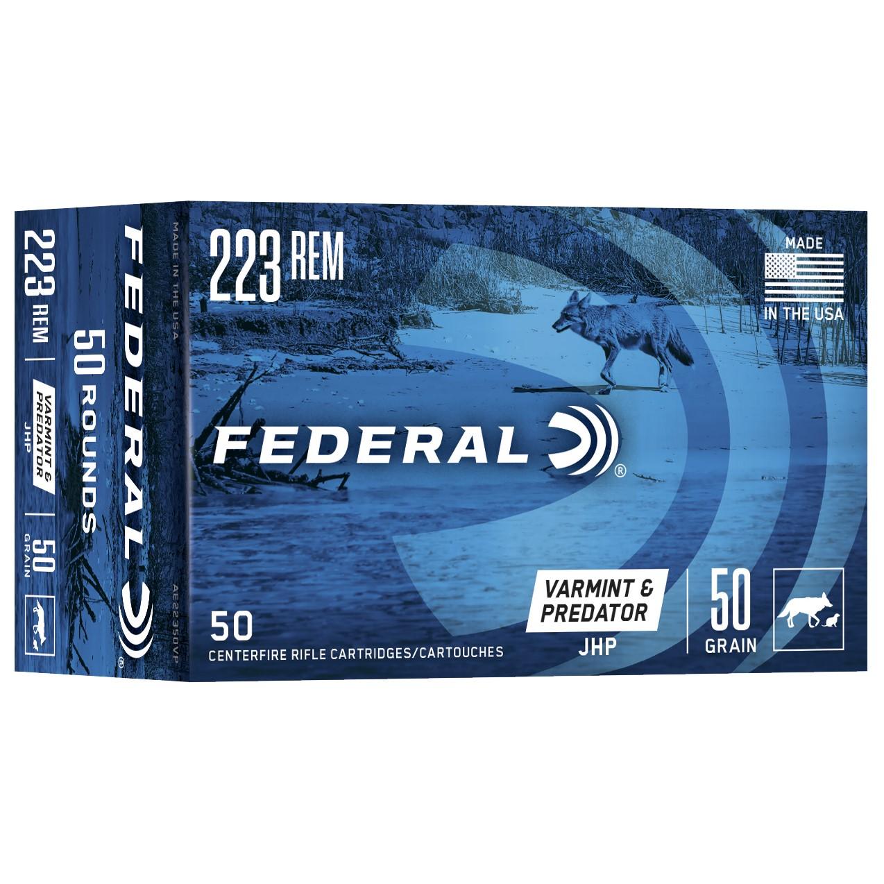 Federal AE22350VP .223 Rem 50gr JHP 50 Rounds Reloadable Brass - View 2