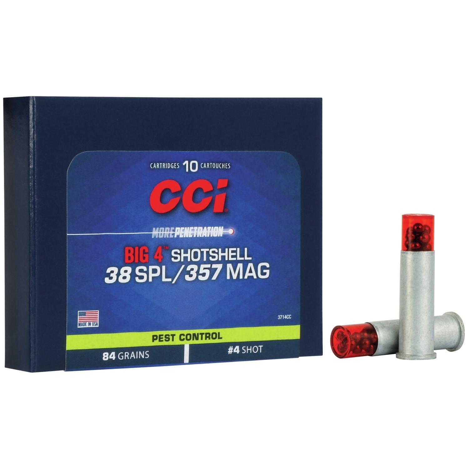 CCI 3714CC Big 4 Shotshell 38Special/357Mag 84gr #4Shot 10 Per Box/20 Case - View 2