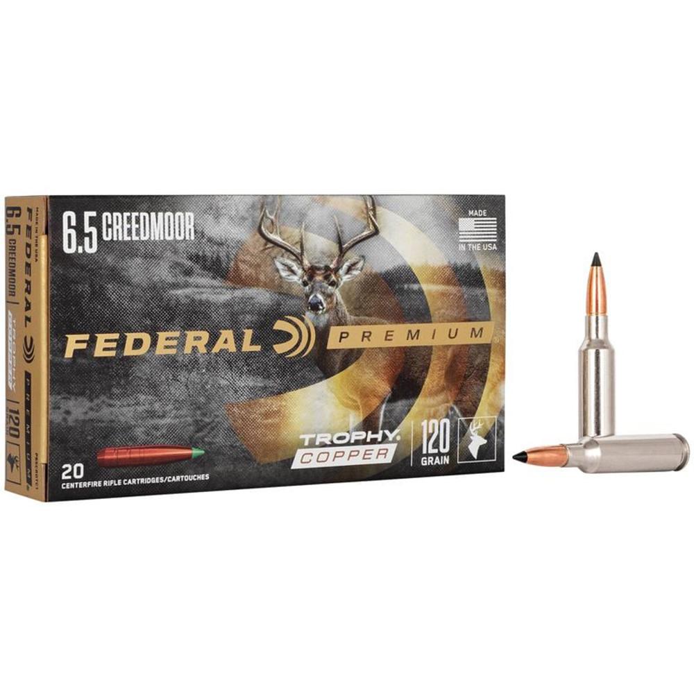 Federal P65CRDTC1 Premium 6.5Creedmoor 120gr Trophy Copper 20 Per Box/10 - View 2