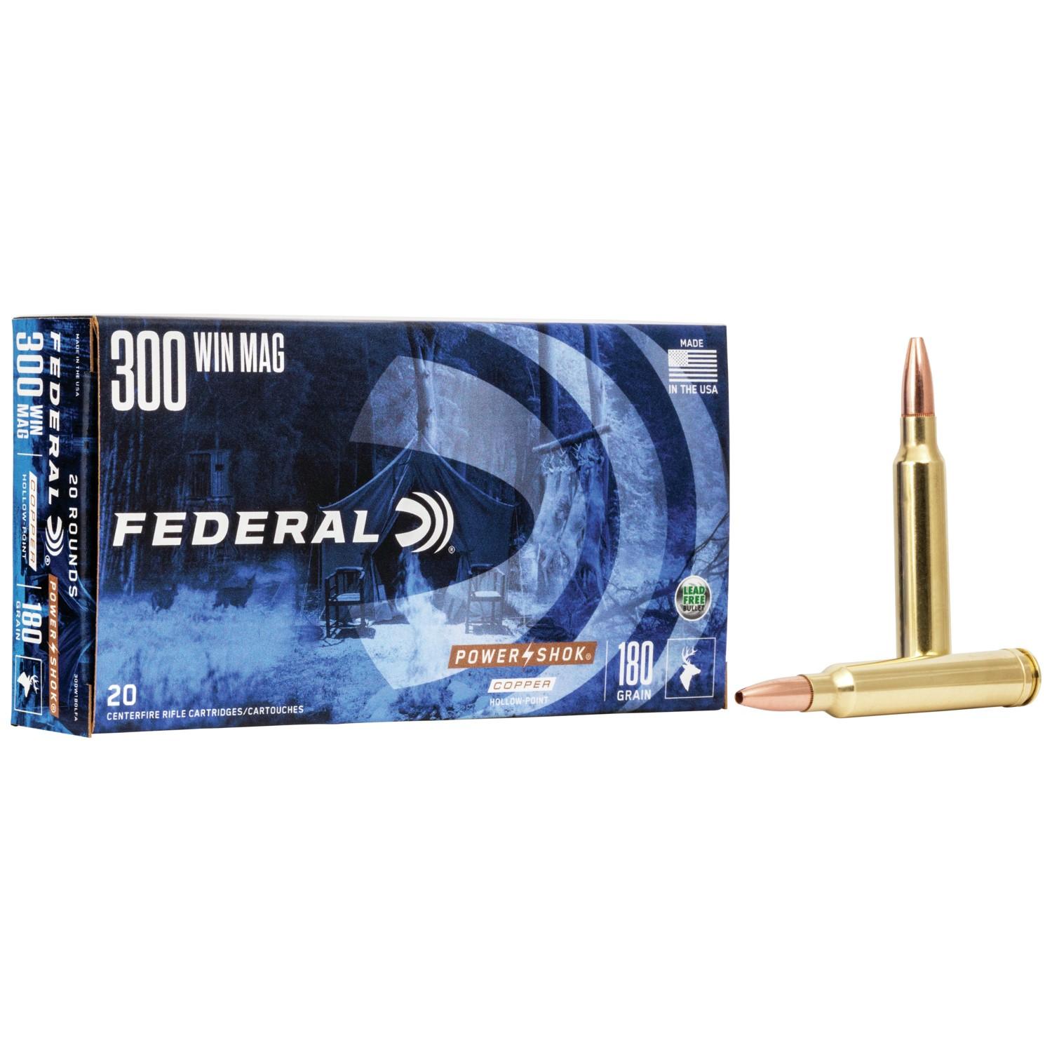 Federal 300 Winchester Magnum 180 Grain Copper Hollow Point 20 Rounds - View 2