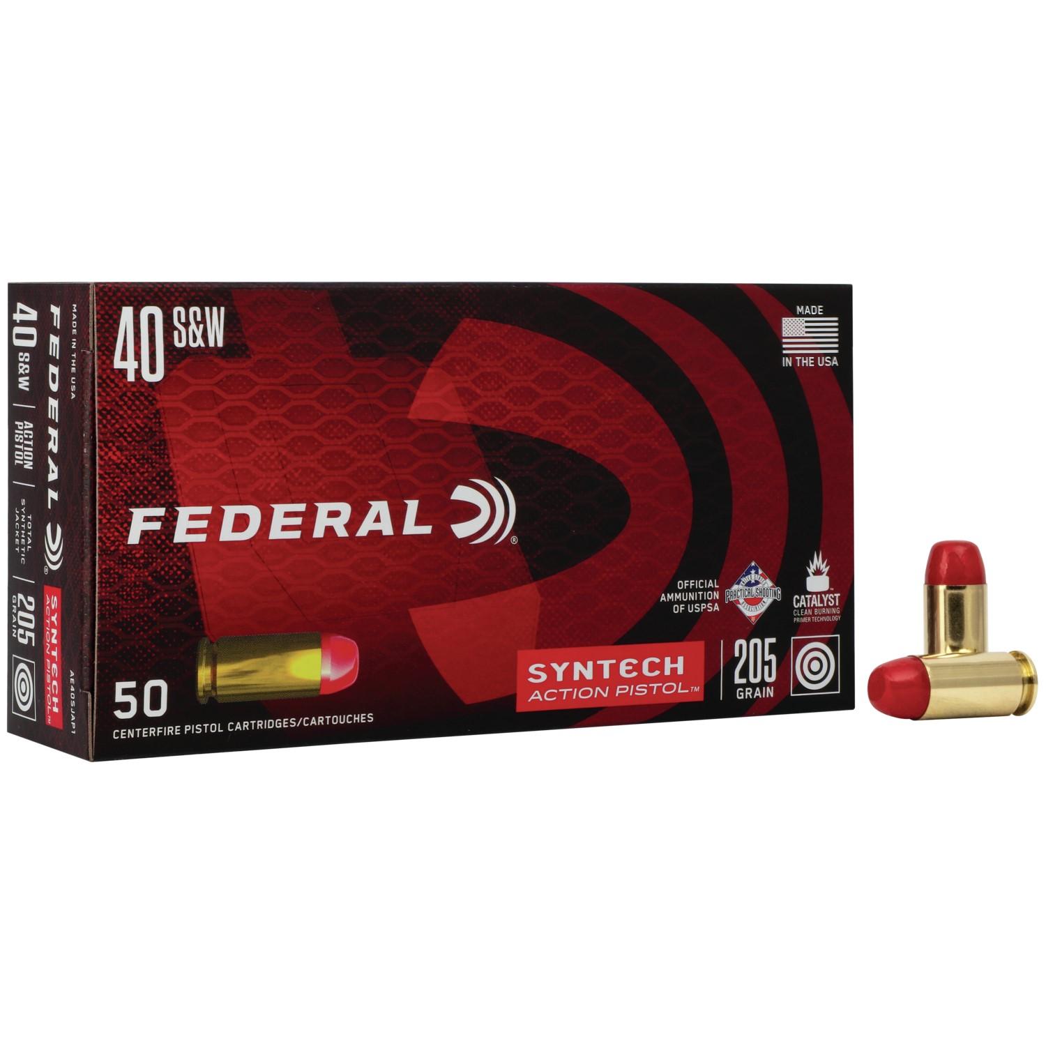Federal AE40SJAP1 40 S&W 205 Grain 4 in Total Synthetic Jacket 50 Rounds - View 2