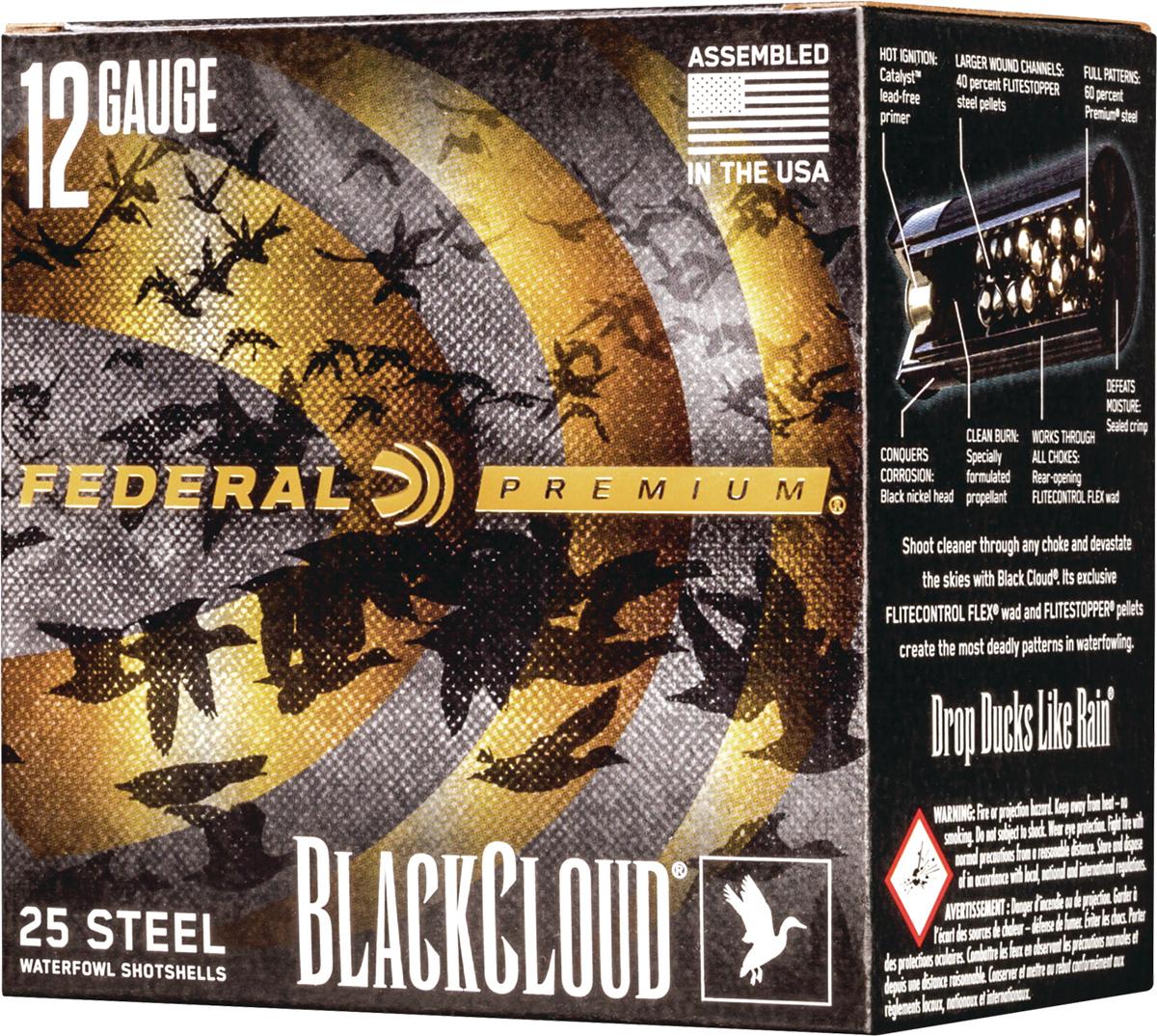 Federal PWBX1421 Black Cloud FS 12 Gauge 3 in 1.25 oz #1 Steel 25 Rounds - View 2
