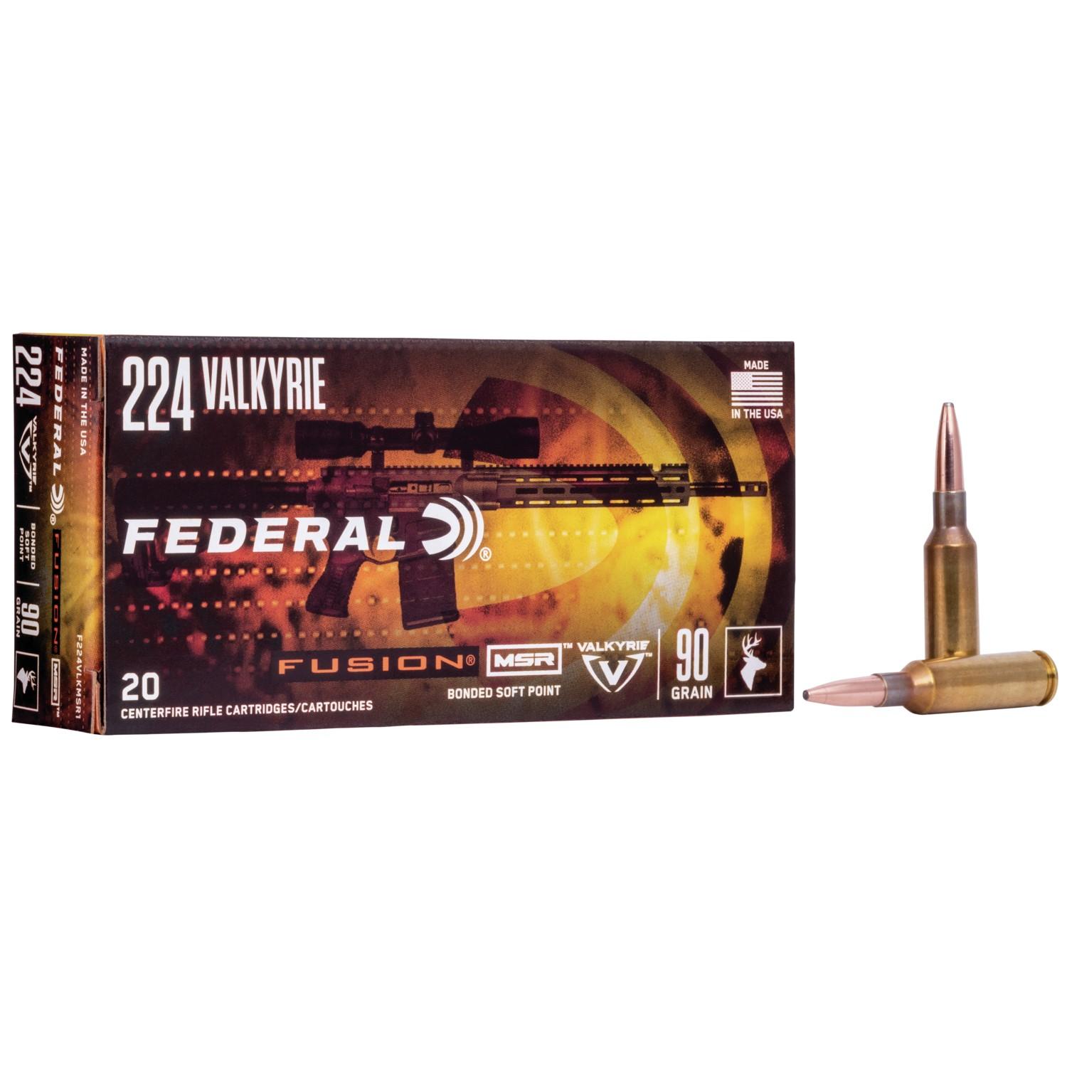 Federal F224VLKMSR1 Fusion MSR 224Valkyrie 90gr Bonded Soft Point 20 Per - View 2