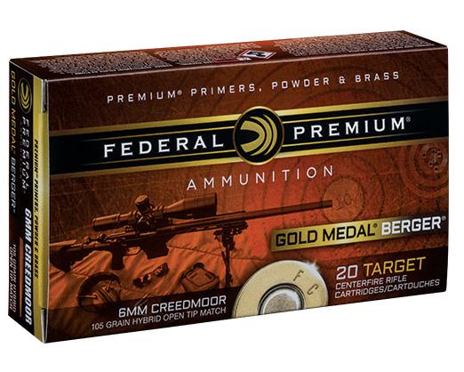 Federal GM6CRDBH1 6mm Creedmoor 105 Grain Berger Hybrid 20 Rounds - View 2