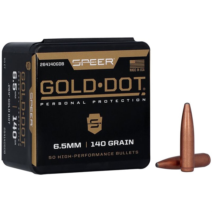 Speer 264140 Gold Dot 6.5mm .264 140GR Soft Point Bullets 50-Box - View 2
