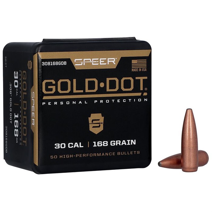 Speer 308168GD Gold Dot 30Cal 168gr Soft Point 50/Box - View 2