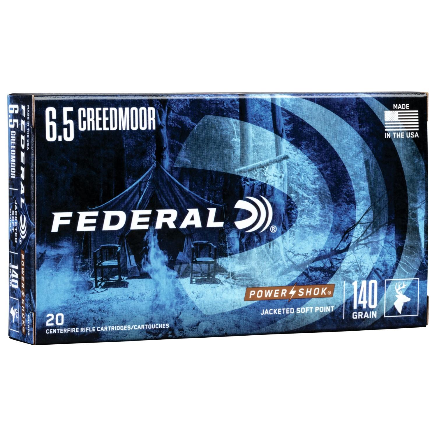 Federal 65CRDB Power-Shok 6.5 Creedmoor 140gr JSP Ammo 20/Box - View 2