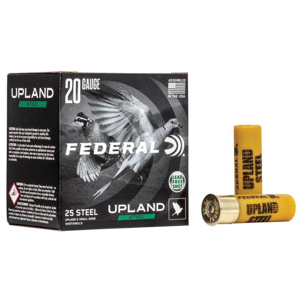 Federal Upland Steel 20 Gauge 7/8oz #6 Shot 2-3/4" Shells 25ct - Waterfowl & Field - View 2