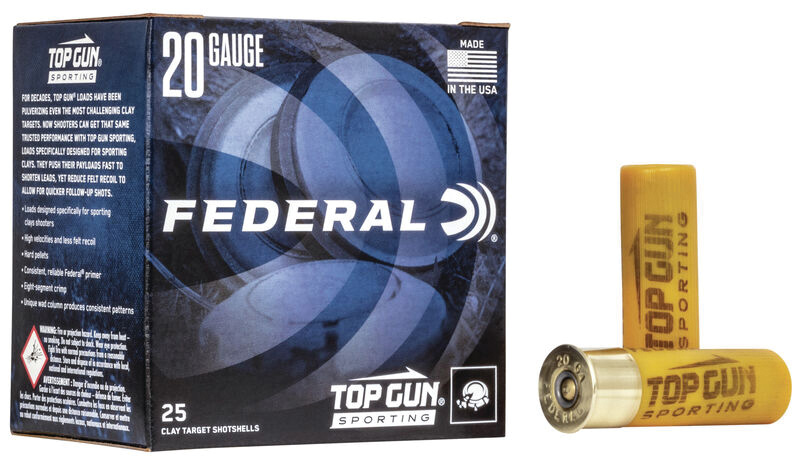 Federal TGS224 7.5 20GA 2.75" 7/8oz #7.5 Shot Target Loads 25/Box - View 2