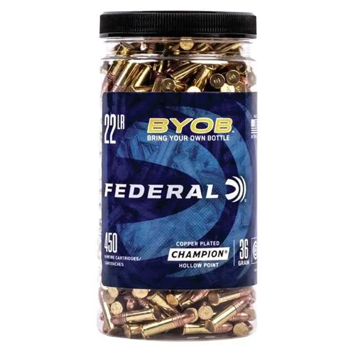 Federal 750BTL450 .22 LR 36 Grain Copper Plated Hollow Point Rimfire Ammo, 450 Rounds - View 2