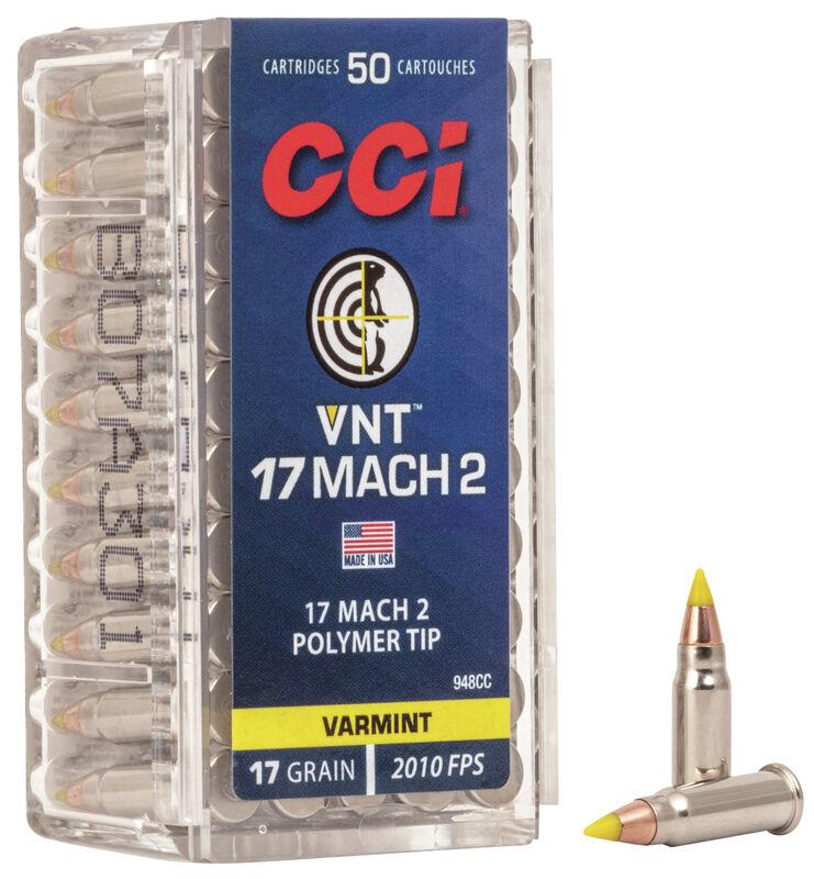 CCI 948CC .17 Mach 2 17 Grain VNT Rimfire 50 Rounds Box - View 2