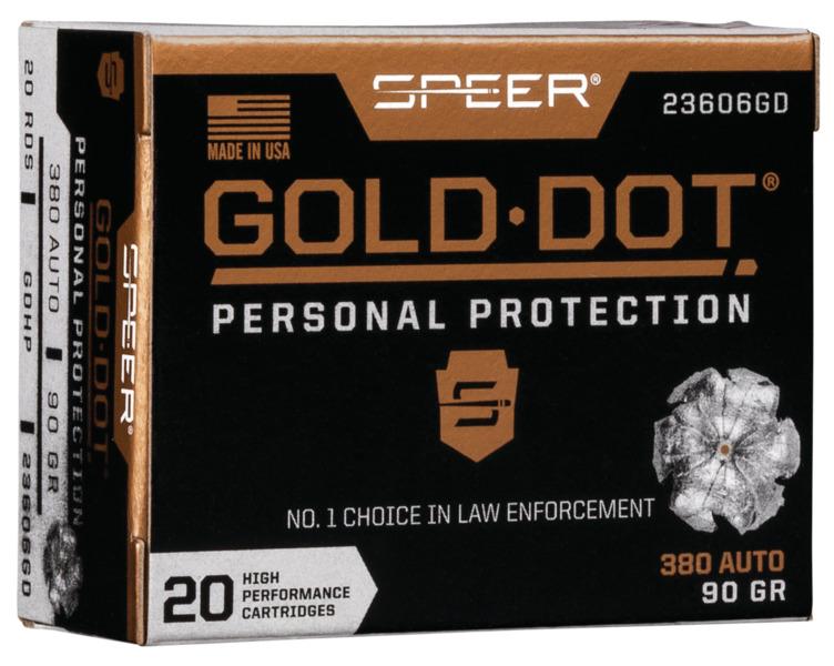 Speer 23606GD Gold Dot 380ACP 90gr Hollow Point 20 Rounds - View 2