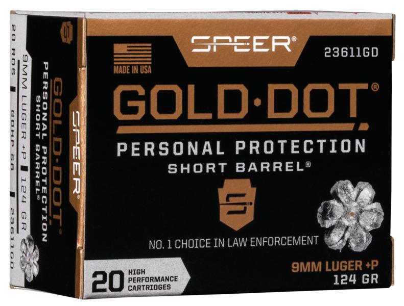 Speer 23611GD Gold Dot 9mm Luger +P 124gr HP 20 Rounds - View 2