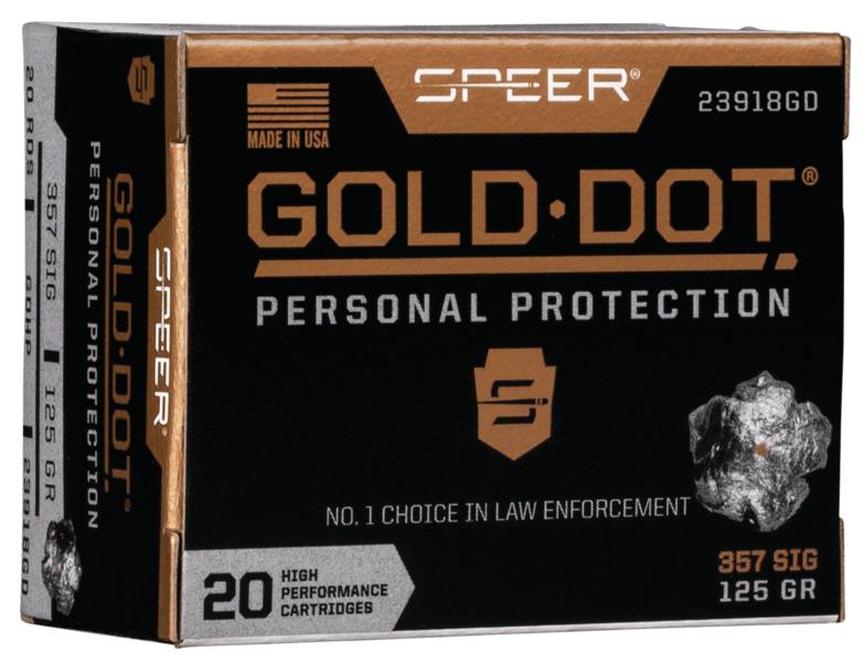 Speer 23918GD Gold Dot 357 Sig 125gr Hollow Point Ammo 20/Box - View 2