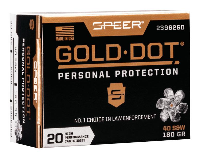 Speer 23962GD Gold Dot 40 S&W 180gr Hollow Point 20 Rounds Box - View 2