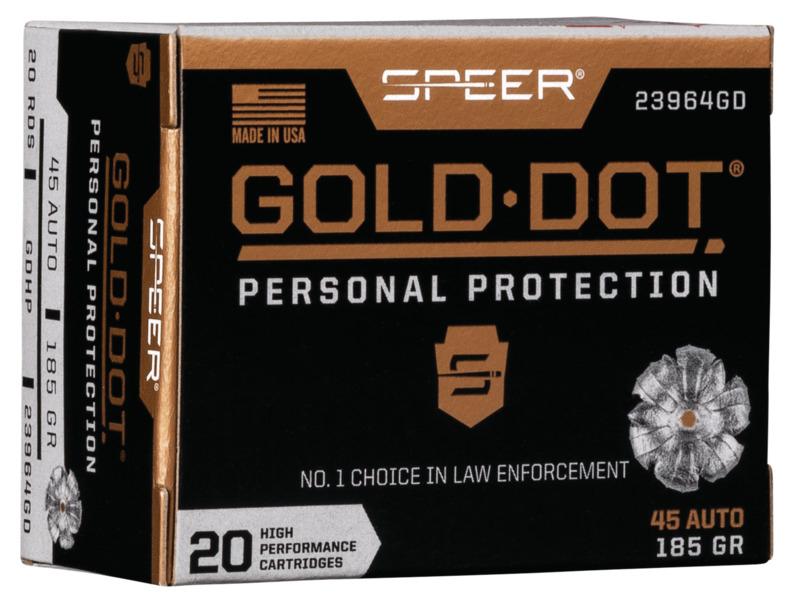 Speer 23964GD Gold Dot 45ACP 185gr Hollow Point 20 Rounds Box - View 2