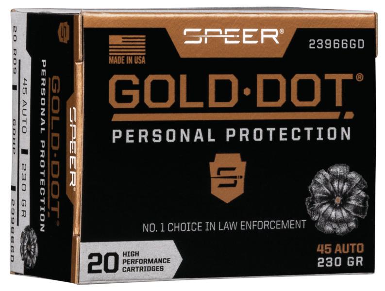 Speer 23966GD Gold Dot 45ACP 230gr Hollow Point Ammo 20/Box - View 2
