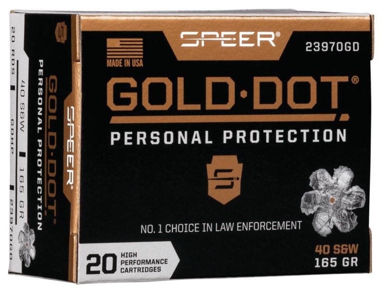 Speer 23970GD Gold Dot 40 S&W 165gr Hollow Point 20 Rounds - View 2